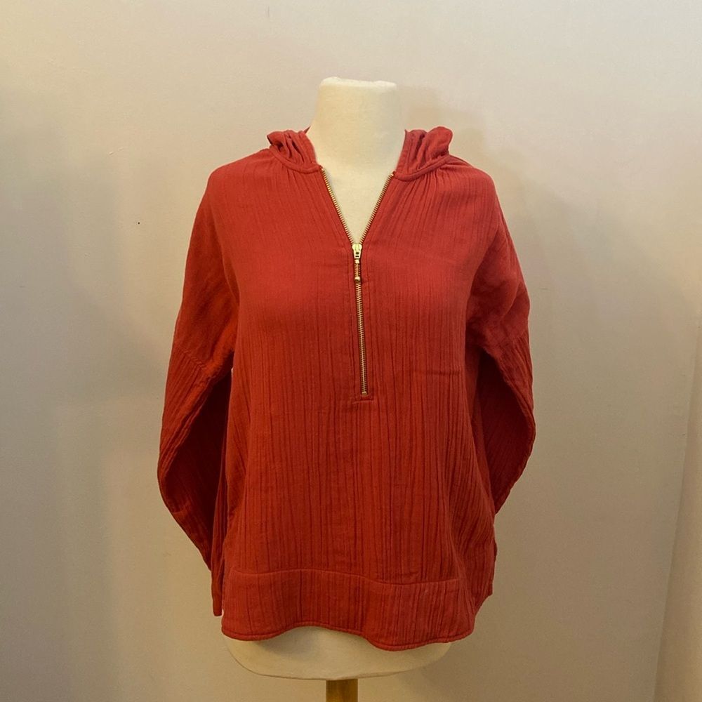 Soft Surroundings Half Zip‎ Hooded Pullover